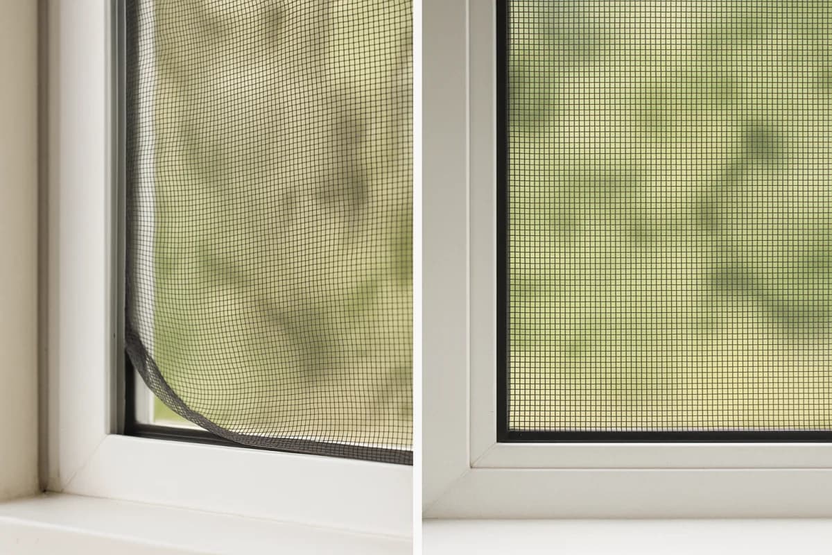 Ilustração mostrando mitos e verdades sobre telas mosquiteiras