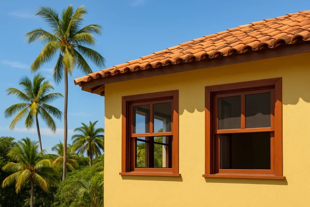 Arquitetura nordestina com telas mosquiteiras adaptadas ao clima tropical