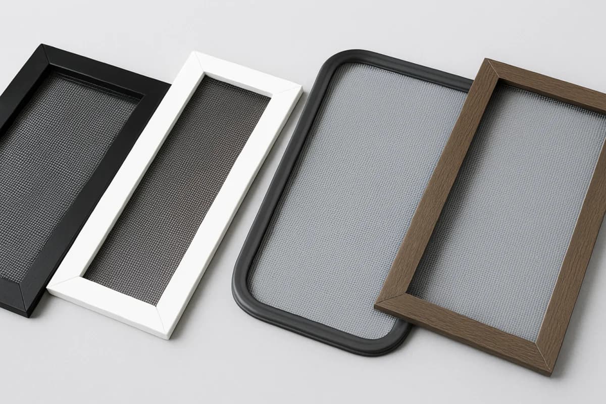 Comparação visual dos diferentes tipos de telas mosquiteiras