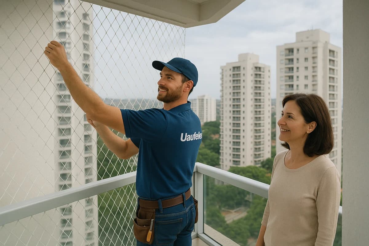 Família aproveitando todos os benefícios das telas mosquiteiras após esclarecer mitos