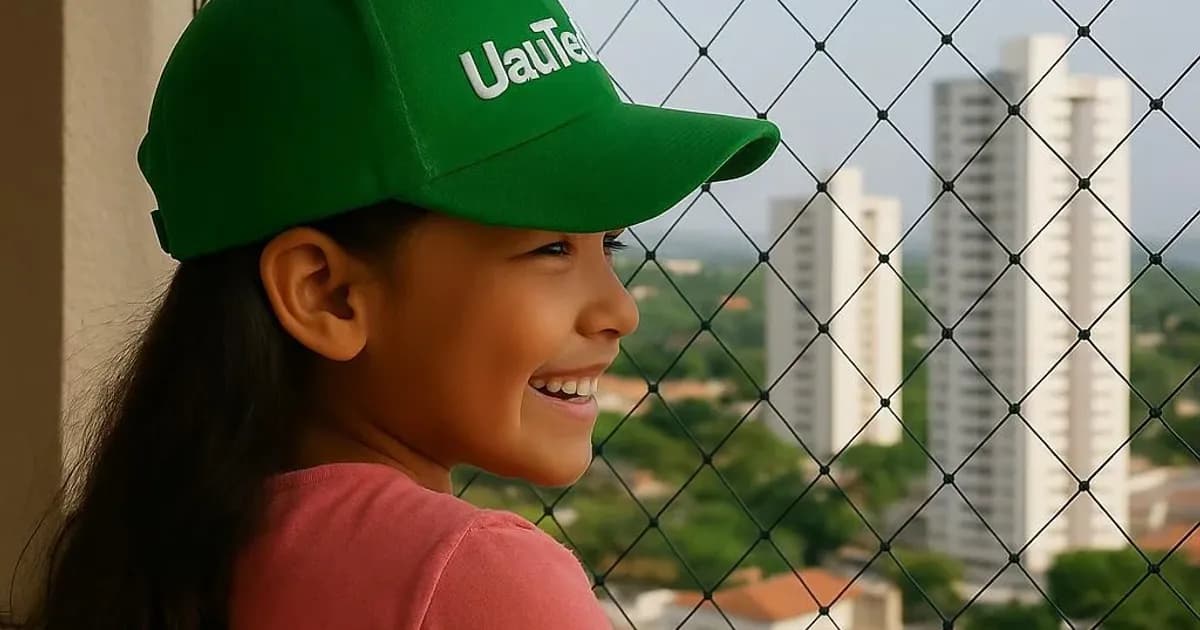 Família de Recife em casa protegida com telas mosquiteiras anti-UV para clima tropical