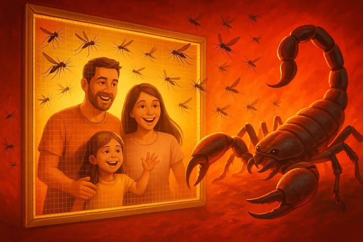 Família Silva em apartamento com telas mosquiteiras, aproveitando ventilação natural e economizando 43% na conta de luz